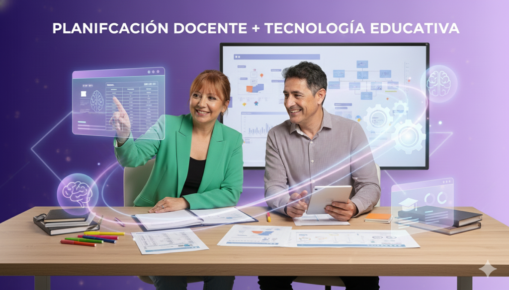 Portada de Curso IA para planificar clases, rúbricas y presentaciones